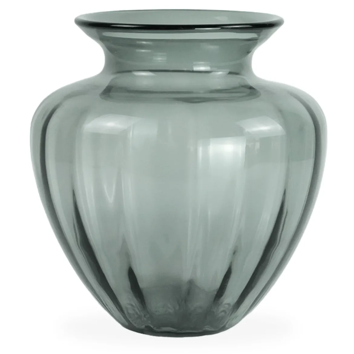 Bati glas vase i grå 27 cm