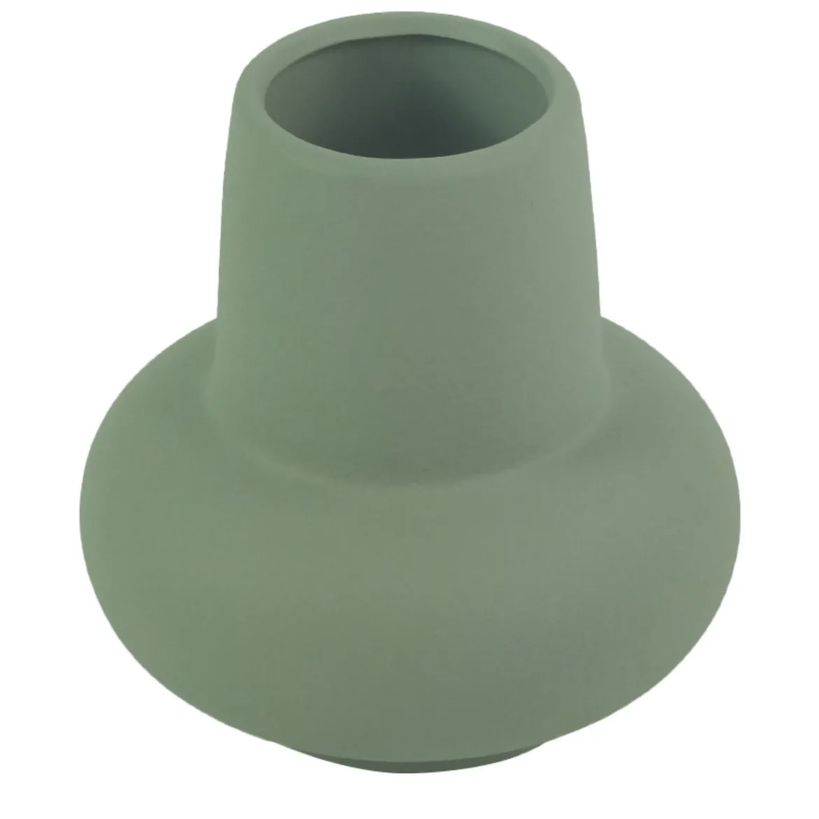 Birka keramik vase støvet grøn 15 cm
