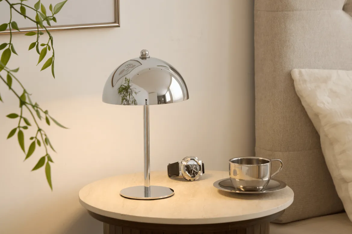 Bloom bordlampe Chrome