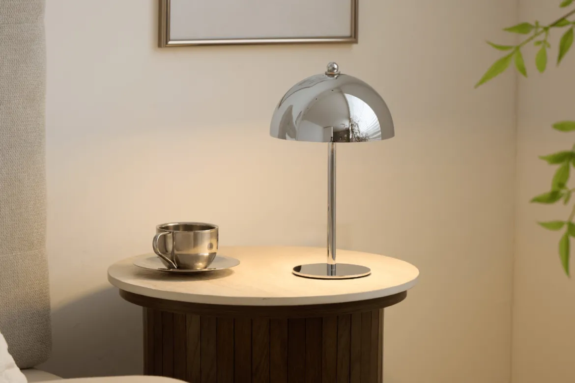 Bloom bordlampe Chrome