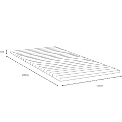 Boxmadras seng i beige 180x200 cm med 4 cm topmadras i PU-skum ekskl. ben