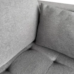 Brandy - Højrevendt og venstrevendt vendbar chaiselong sofa grå - L: 290 x D: 96 x H: 80 cm