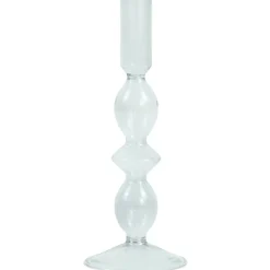 Cora glas lysestage grå 20 cm