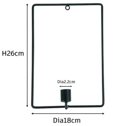 Daisy vægstage sæt sort 26 cm