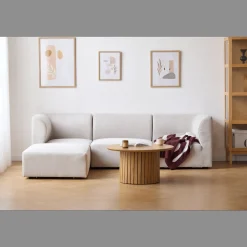 Emilia modulsofa i beige med 3 moduler L: 243 x D: 79 cm x H: 72 cm