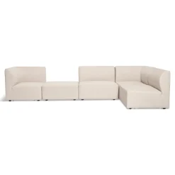 Emilia modulsofa i beige 4 moduler med højre- og venstrevendt chaiselong L: 328 X D: 158 X H: 72 cm