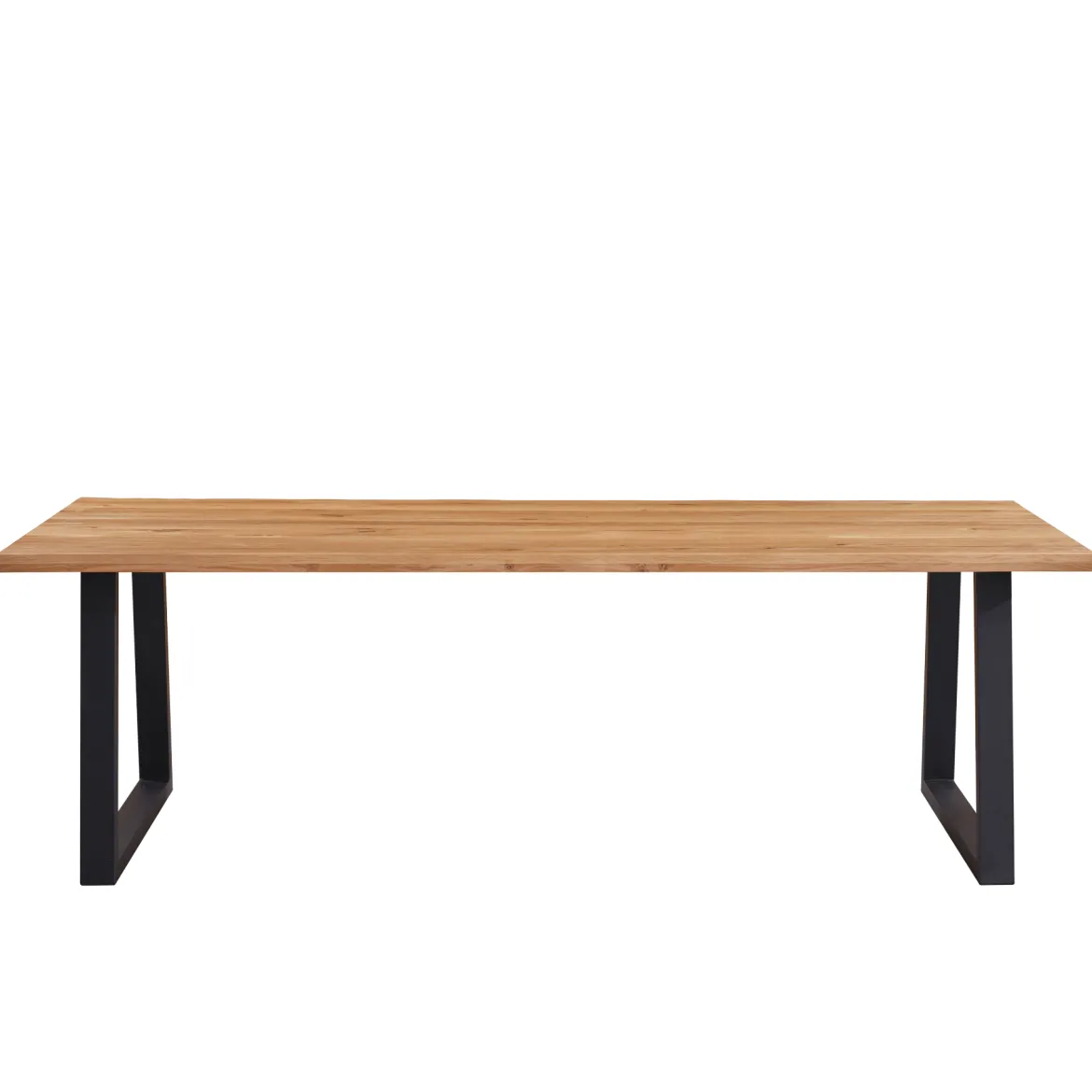 Esther plankebord - 200x95 cm - naturligt olieret eg med firkantet ben (Forberedt til tillægsplader)
