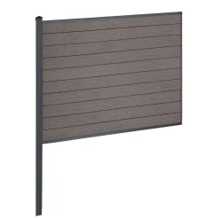 Finley komposithegn midtermodul - H: 150 x L: 185 cm - Brun