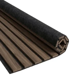 Fleksibel akustikpanel i røget egetræsfiner 1200x520x18 mm