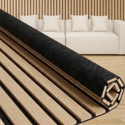 Fleksibel akustikpanel i egetræsfiner 2400x520x18 mm