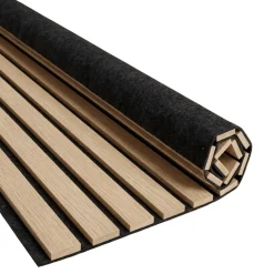 Fleksibel akustikpanel i egetræsfiner 1200x520x18 mm