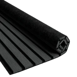 Fleksibel akustikpanel i sort egetræsfiner 2400x520x18 mm