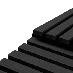 Fleksibel akustikpanel i sort egetræsfiner 2400x520x18 mm
