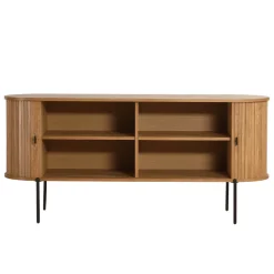 Florence jalousi skab med lameller i eg 160x45x75 cm