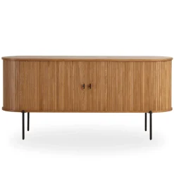 Florence jalousi skab med lameller i eg 160x45x75 cm