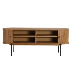 Florence jalousi tv-bord med lameller i eg 138x40x55 cm