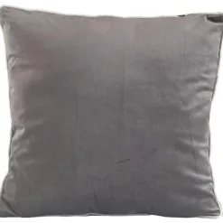 Gabi pyntepude - Grå velour 45x45 cm