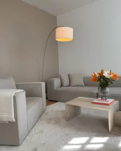 Hailey - Højrevendt chaiselong modulsofa i beige med 3 moduler L: 415 X D: 148 X H: 65 cm