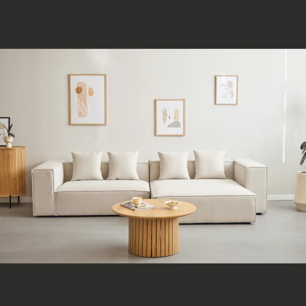 Hailey - Modulsofa I Beige Med 2 Moduler L: 294 X D: 100 X H: 65 cm