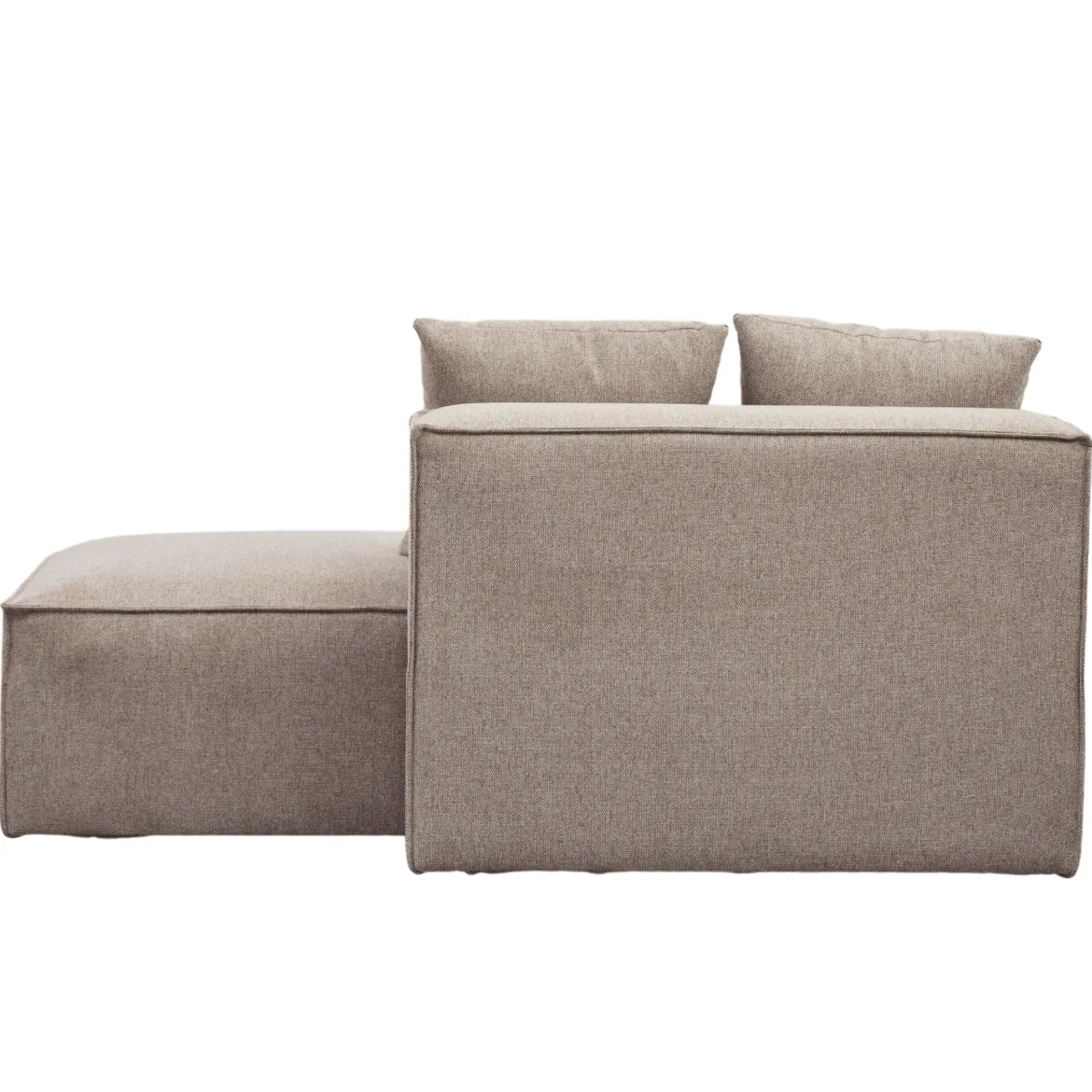 Hailey modul med halvt ryglæne højrevendt i sand L: 148 x D: 100 x H: 65 cm