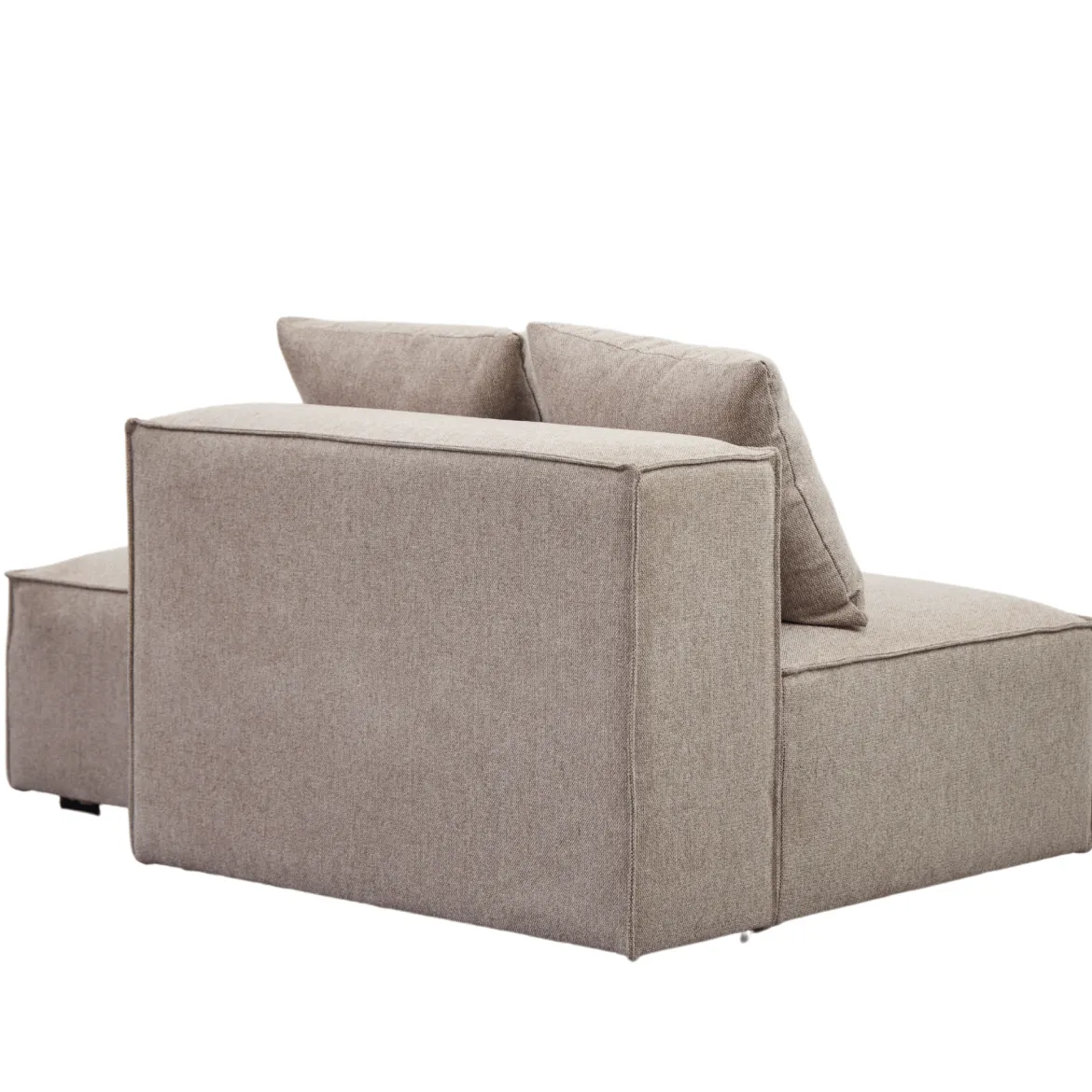 Hailey modul med halvt ryglæne højrevendt i sand L: 148 x D: 100 x H: 65 cm