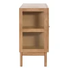 Havana egetræ glas skænk/vitrineskab med 3 låger - 80x40x140 cm