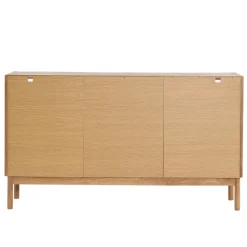 Havana egetræ glas skænk/vitrineskab med 3 låger - 80x40x140 cm