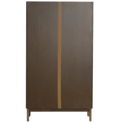 Havana egetræ vitrineskab i røget eg med 2 låger -180x40x100 cm