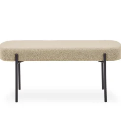 Helena bænk i beige boucle 100x36x43 cm