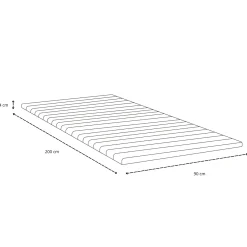 Henry hvid topmadras i PU-skum 90x200x4 cm