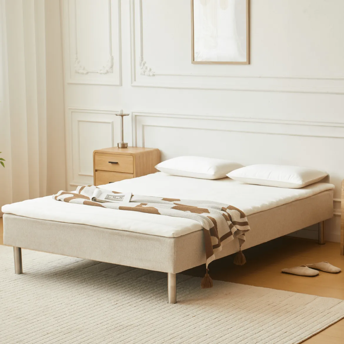 Henry hvid topmadras i PU-skum 140x200x4 cm