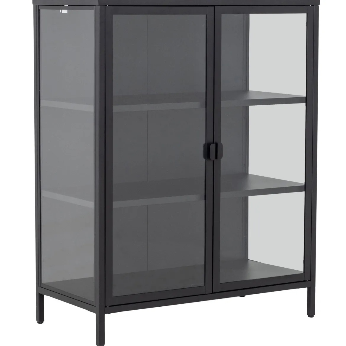 Herman glas skænk/vitrineskab - Sort metal 80x40x105 cm