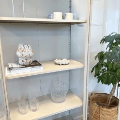 Herman glas skænk/vitrineskab - Beige metal 80x40x105 cm