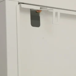Herman Vitrineskab - Hvidt metal/glas - 110x40x140 cm