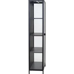 Herman Vitrineskab - Sort metal/glas - 80x40x180 cm