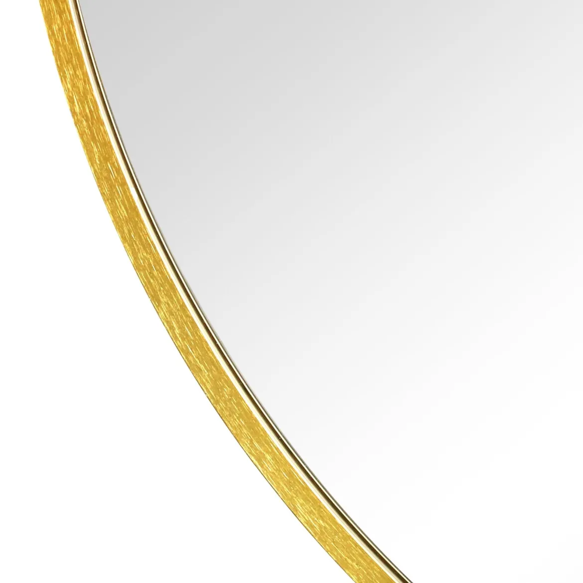 Julia rundt spejl med messing/guld ramme Ø50 cm