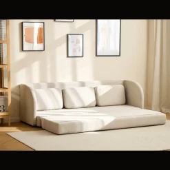 Katarina foldbar sovesofa beige L: 217 x D: 77/145 x H: 75 cm