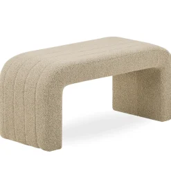 Lianna bænk i beige boucle 95x40x44 cm
