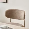 Lucinda spisebodsstol i chrome med sand tekstil