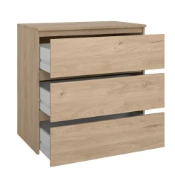 Maise kommode H:70 x B:70 x D:41 cm med 3 skuffer i egelook