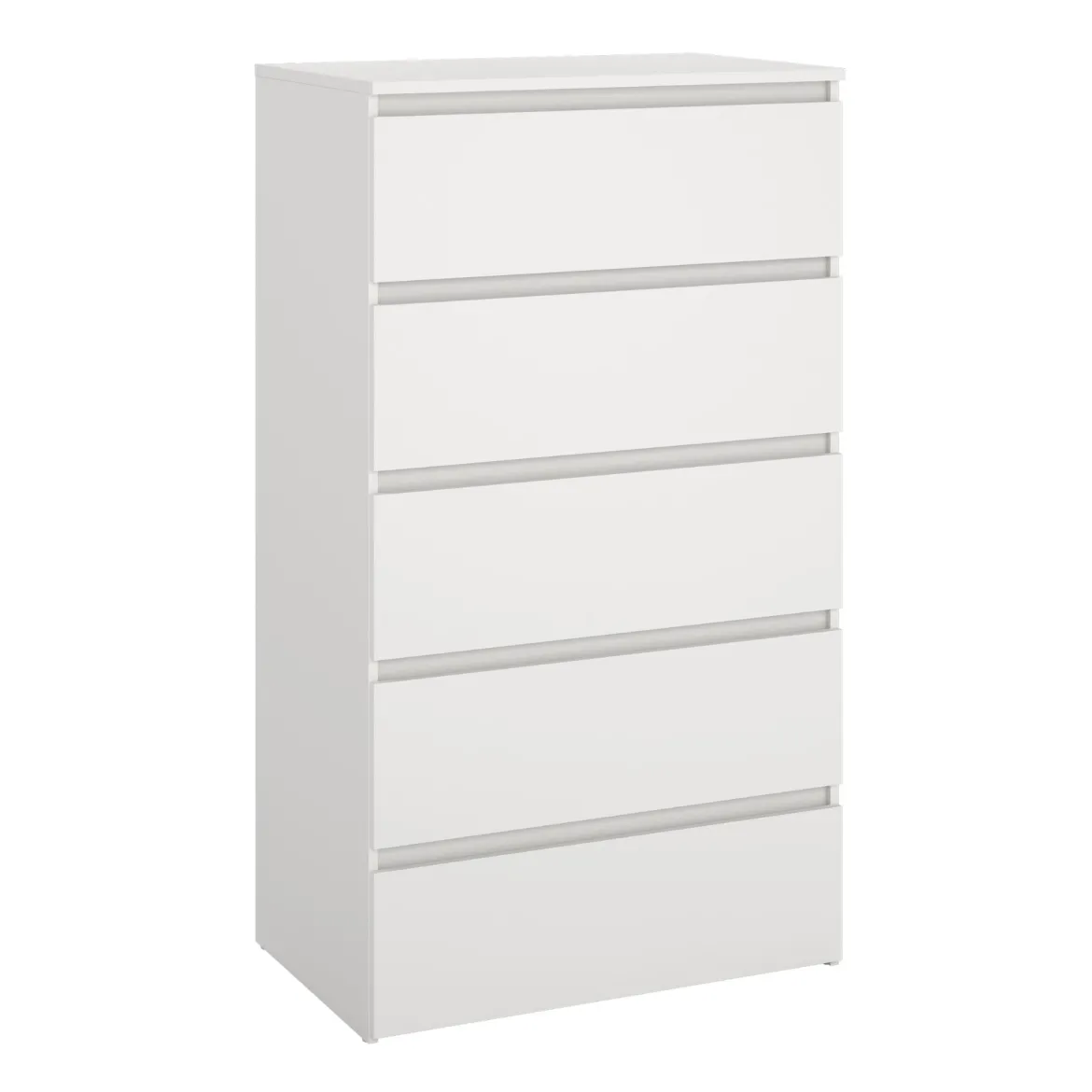 Maise kommode H:114 x B:65 x D:41 cm med 5 skuffer i hvid