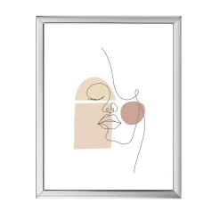 Malina billedramme PVC blank Sølv 13x18 cm