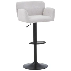 Melody Barstol - beige tekstil med justerbar højde og drejefunktion