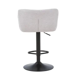 Melody Barstol - beige tekstil med justerbar højde og drejefunktion