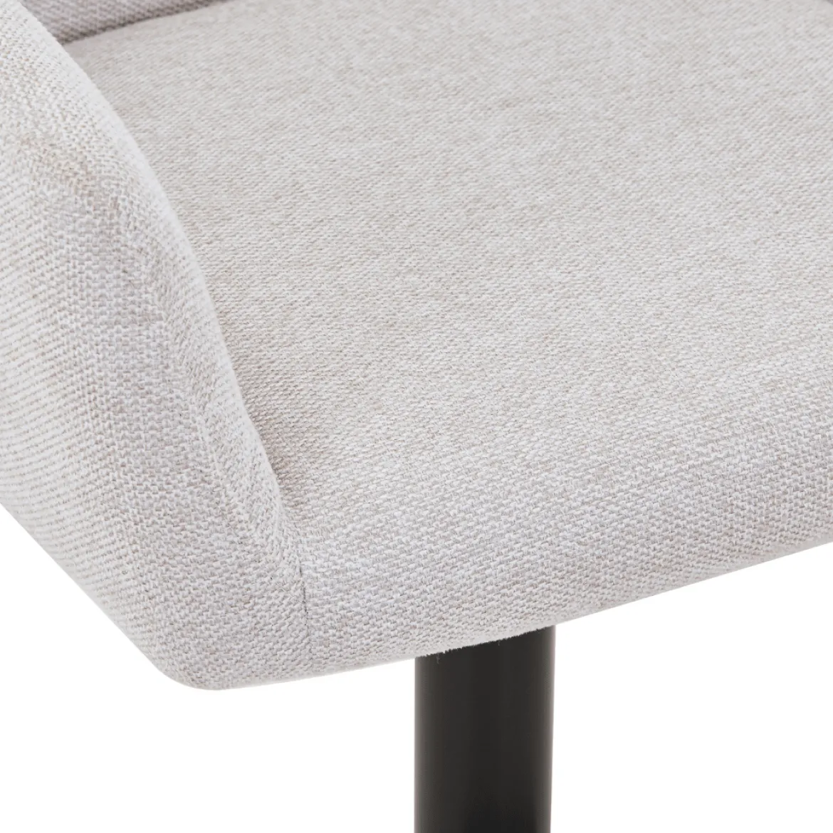 Melody Barstol - beige tekstil med justerbar højde og drejefunktion