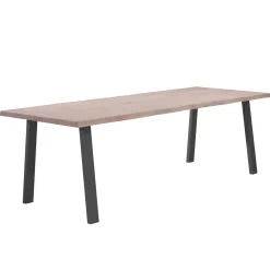 Molly plankebord - 200x95 cm - i hvidolieret eg med A-ben - (Forberedt til tillægsplader)