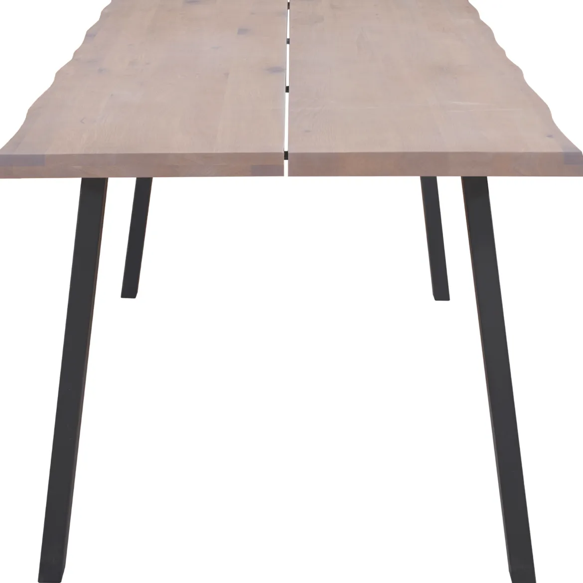 Molly plankebord - 300x95 cm - i hvidolieret eg med A-ben - (Forberedt til tillægsplader)