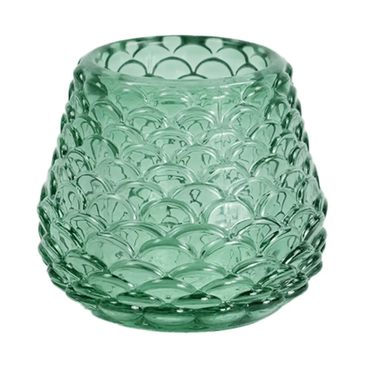 Naja glas fyrfadsstage grøn 7 cm
