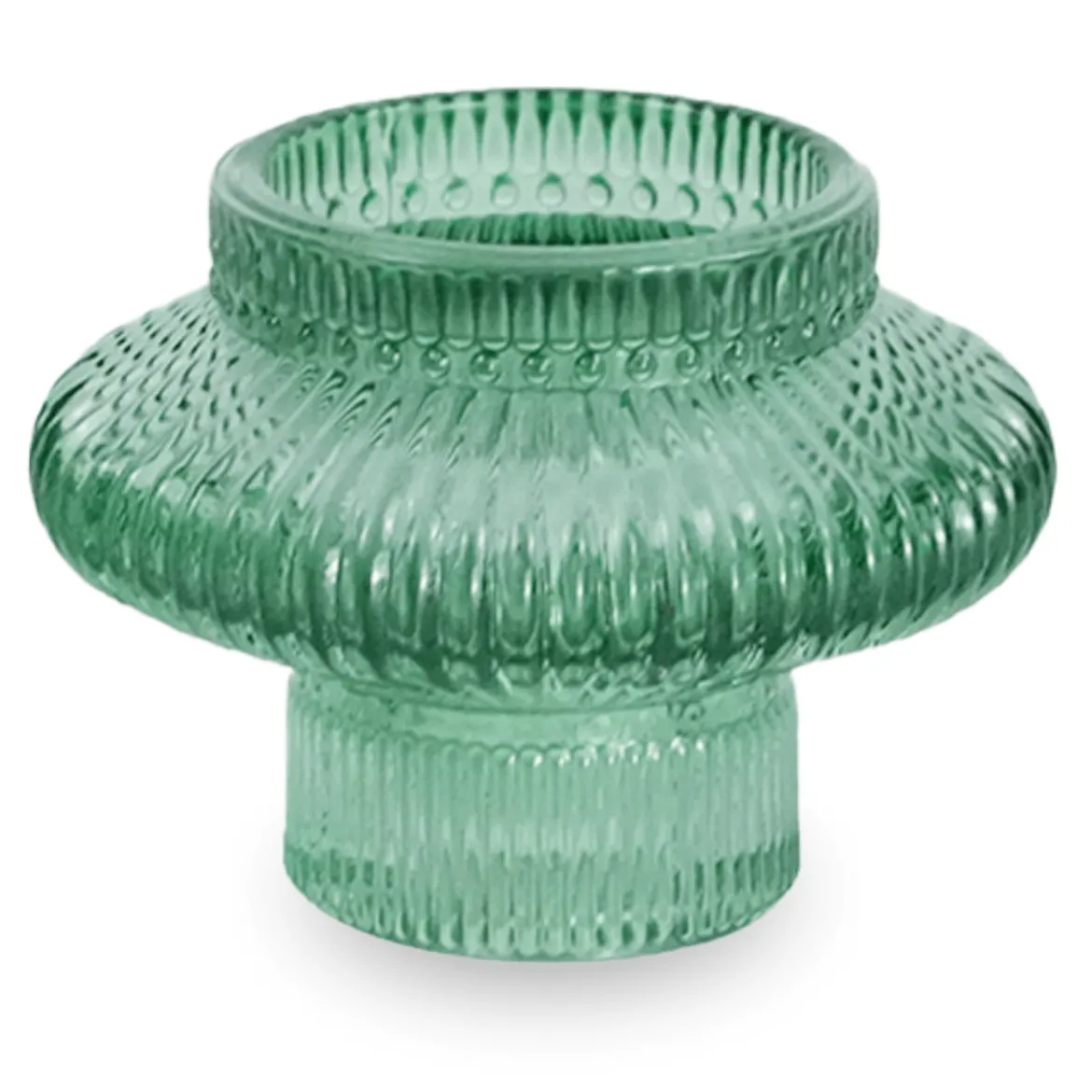Nala glas lysestage grøn 6 cm