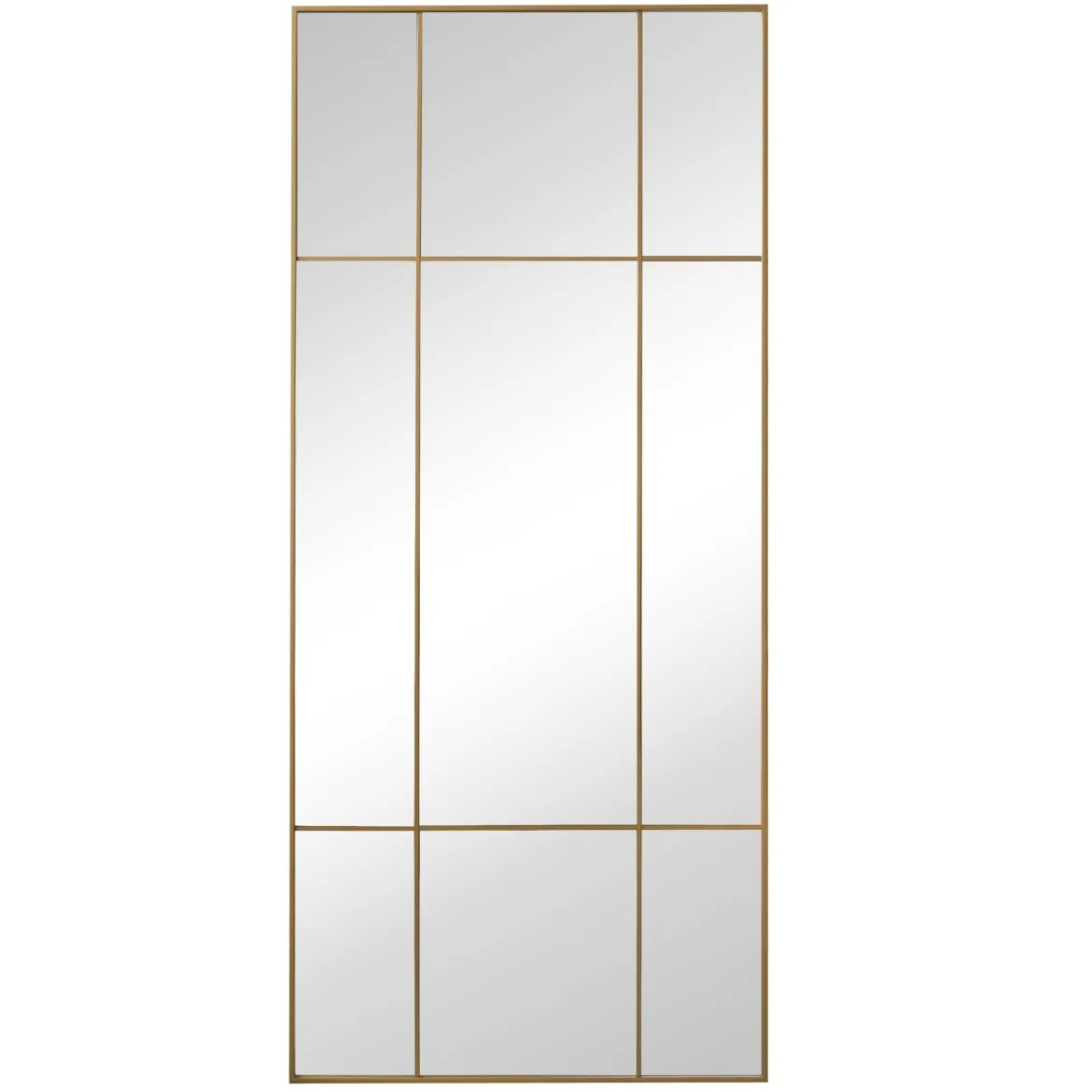 New Yorker spejl med guld/messing farvet ramme 180 x 80 cm